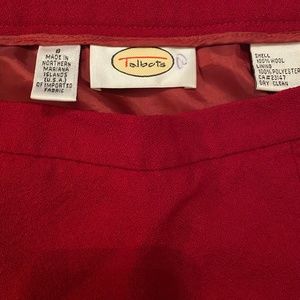 Talbots Red Skirt